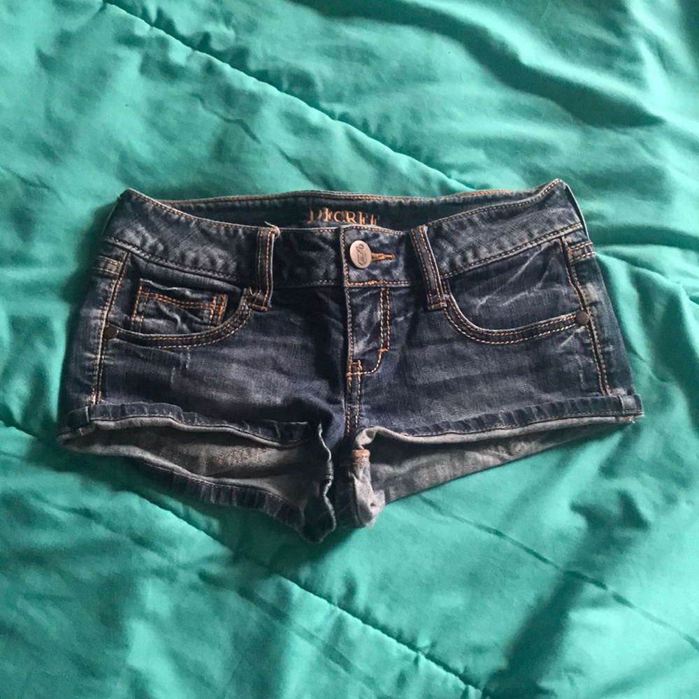 Decree super short denim shorts